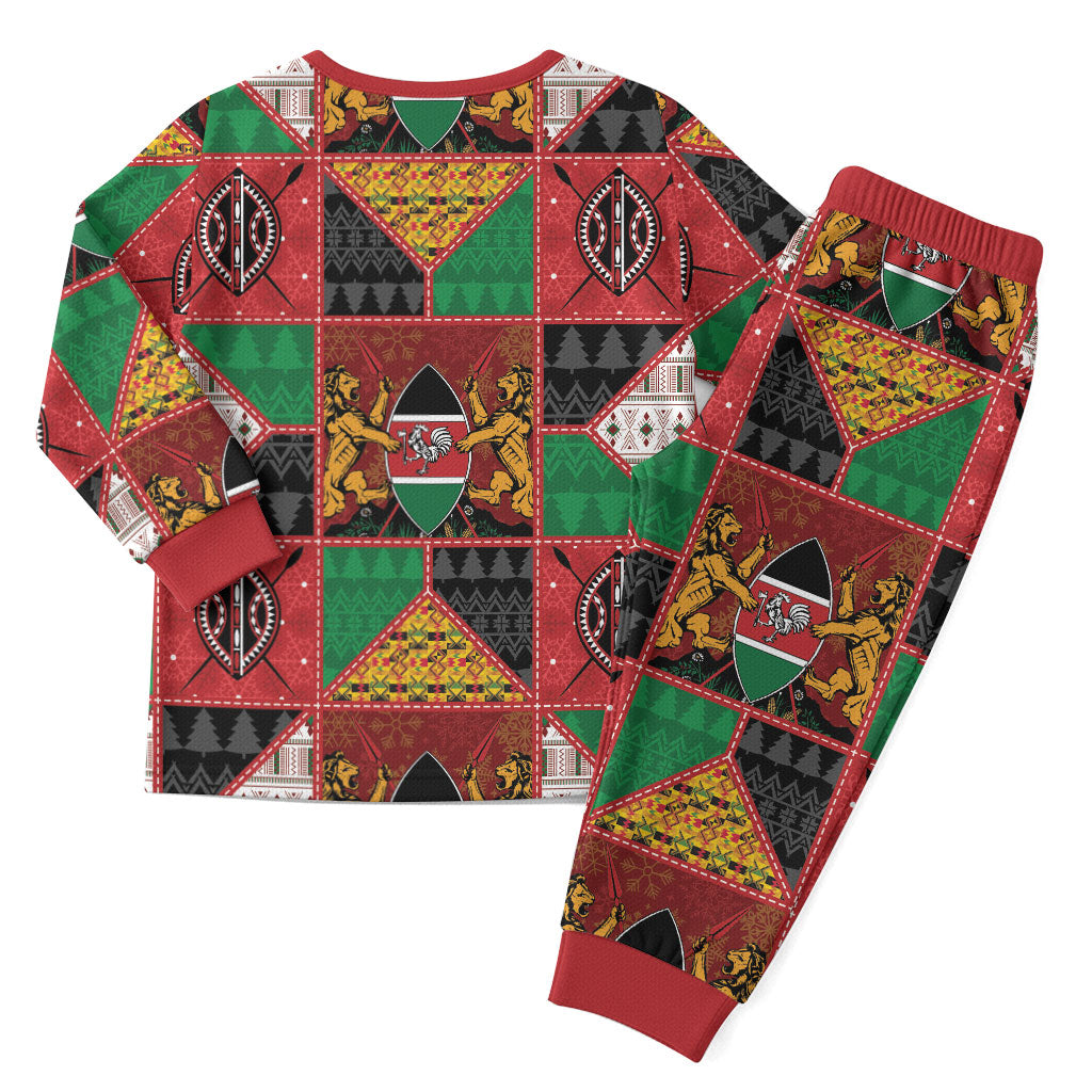 Kenya Christmas Pajama Set Patchwork Style