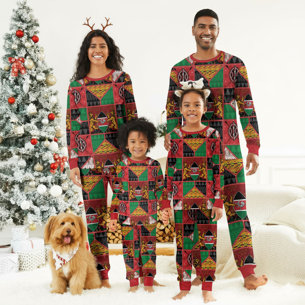 Kenya Christmas Pajama Set Patchwork Style