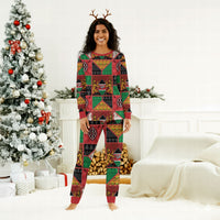 Kenya Christmas Pajama Set Patchwork Style