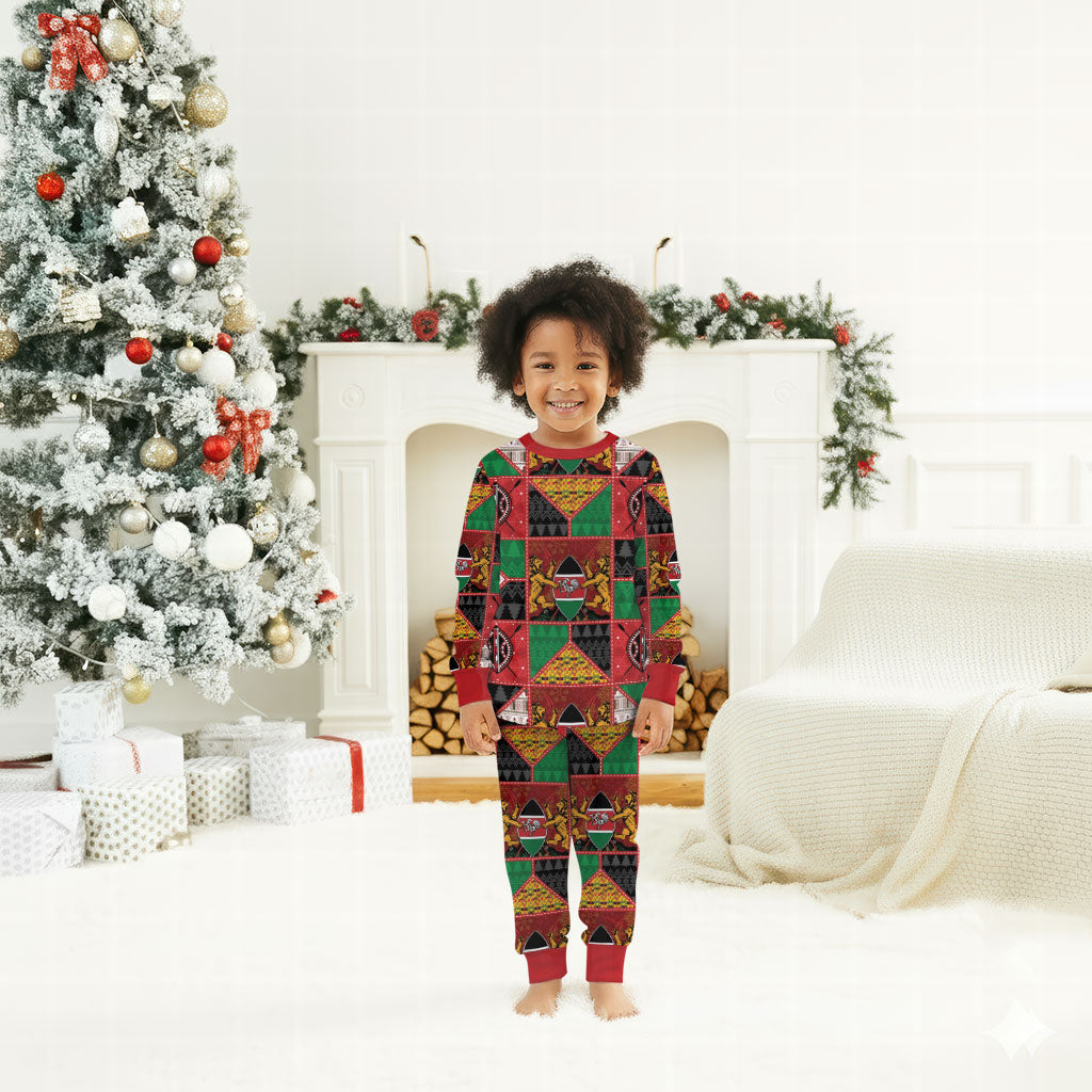 Kenya Christmas Pajama Set Patchwork Style
