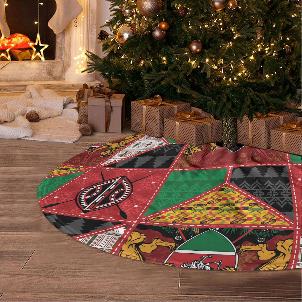 Kenya Christmas Tree Skirt Patchwork Style