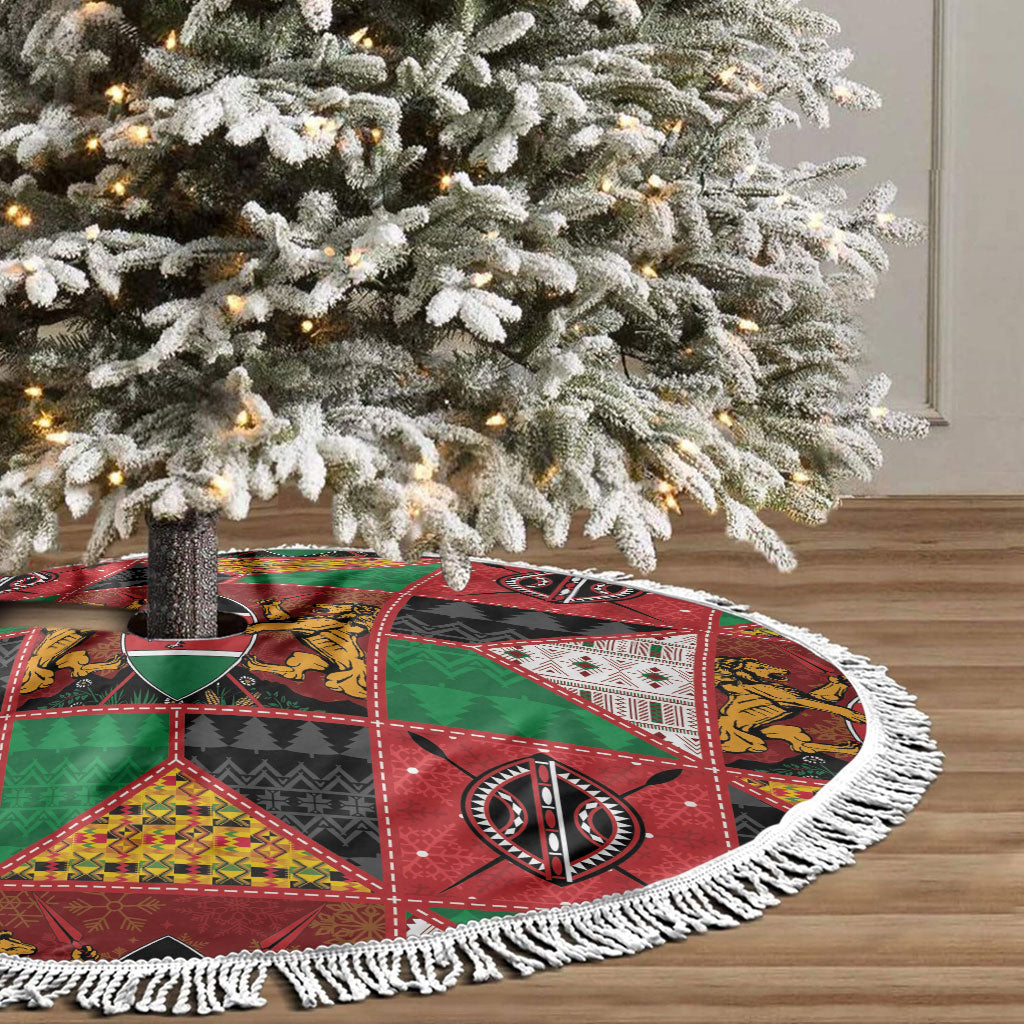 Kenya Christmas Tree Skirt Patchwork Style