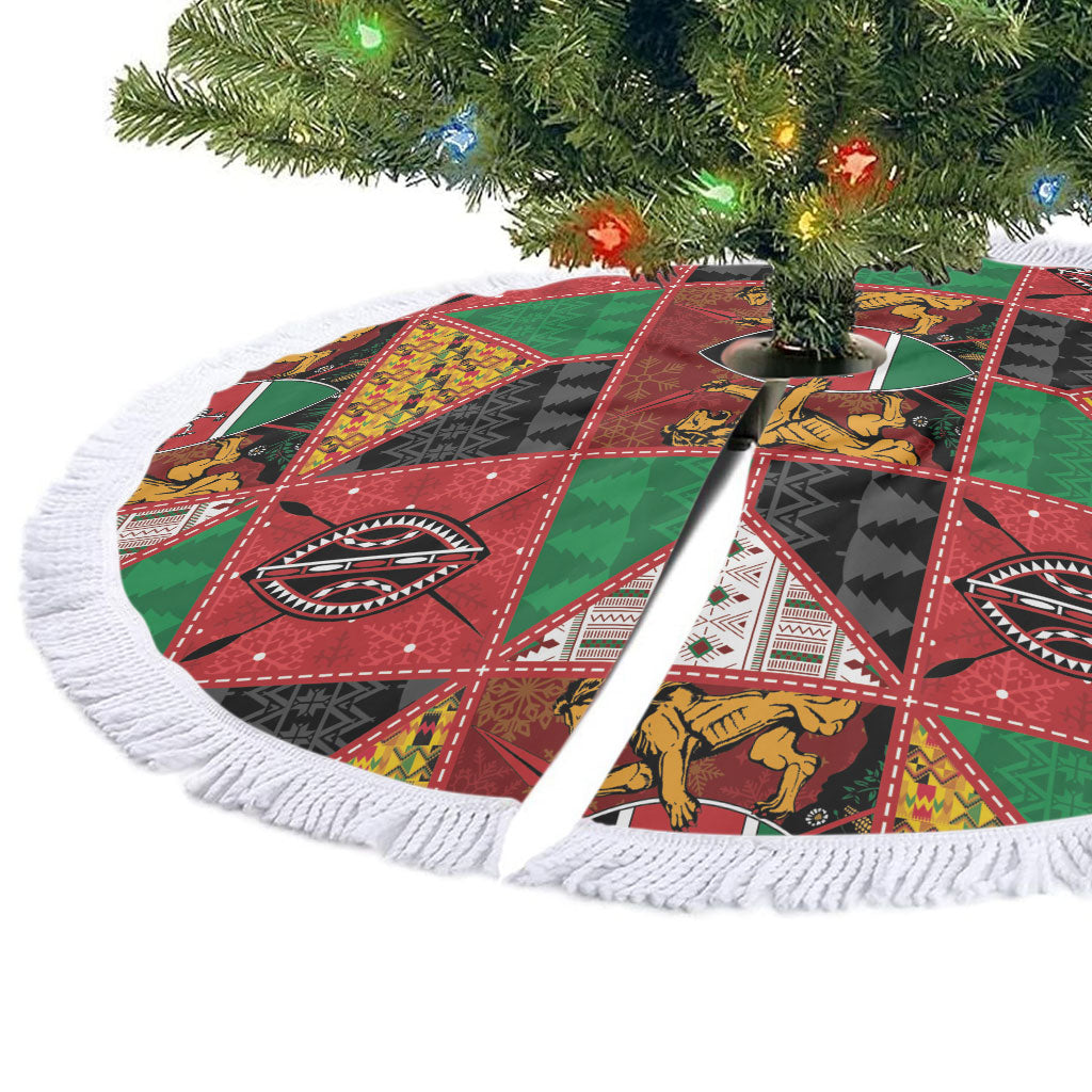 Kenya Christmas Tree Skirt Patchwork Style
