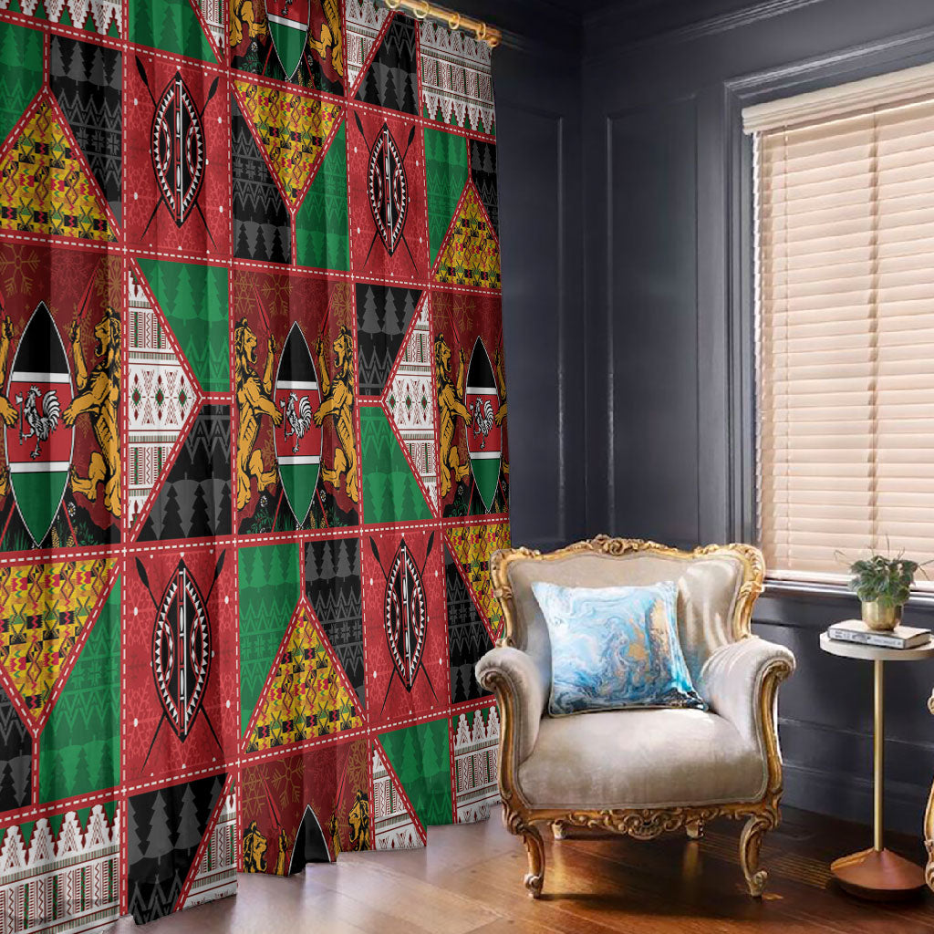 Kenya Christmas Window Curtain Patchwork Style