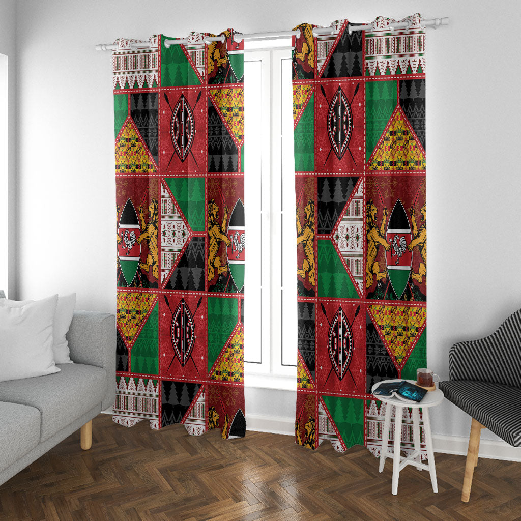 Kenya Christmas Window Curtain Patchwork Style