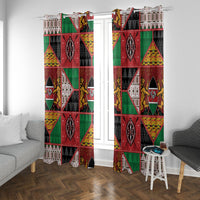 Kenya Christmas Window Curtain Patchwork Style