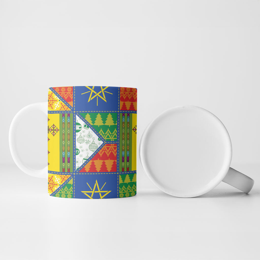 Ethiopia Christmas Ceramic Mug Patchwork Style