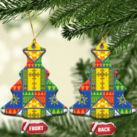 Ethiopia Christmas Ceramic Ornament Patchwork Style