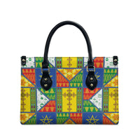 Ethiopia Christmas Leather Bag Patchwork Style