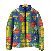Ethiopia Christmas Padded Jacket Patchwork Style