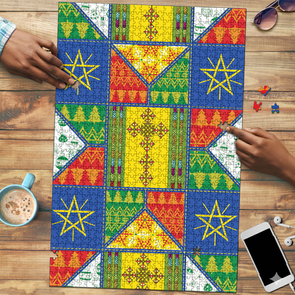 Ethiopia Christmas Puzzle Patchwork Style