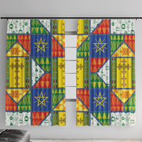 Ethiopia Christmas Window Curtain Patchwork Style