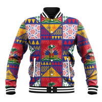 Haiti Christmas Baseball Jacket Patchwork Style