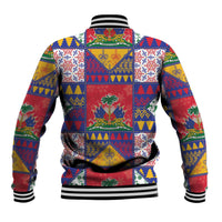 Haiti Christmas Baseball Jacket Patchwork Style