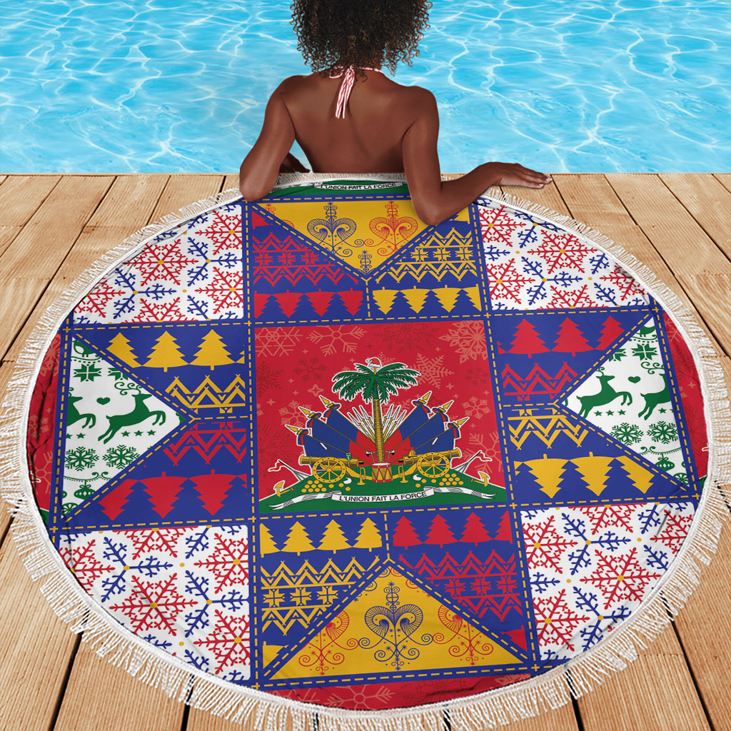 Haiti Christmas Beach Blanket Patchwork Style