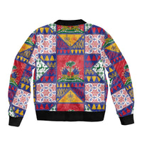 Haiti Christmas Bomber Jacket Patchwork Style