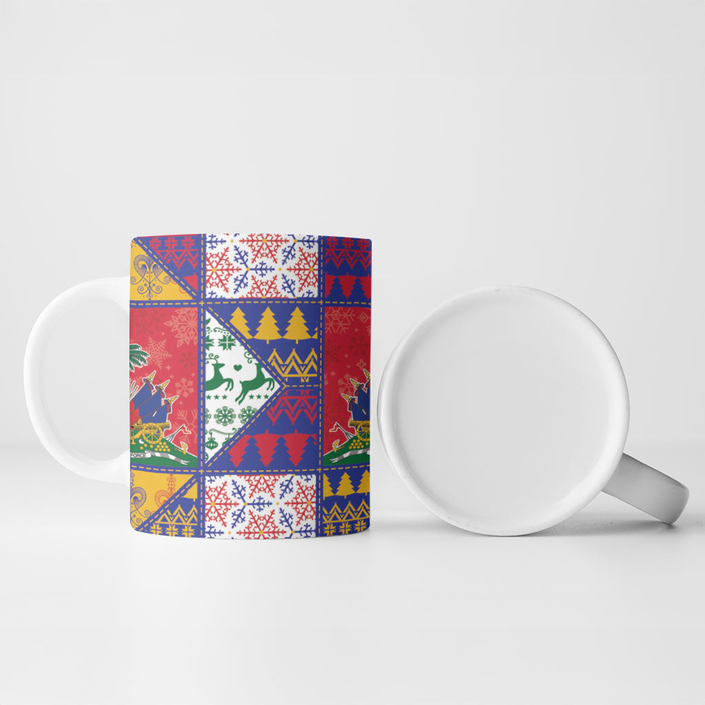 Haiti Christmas Ceramic Mug Patchwork Style