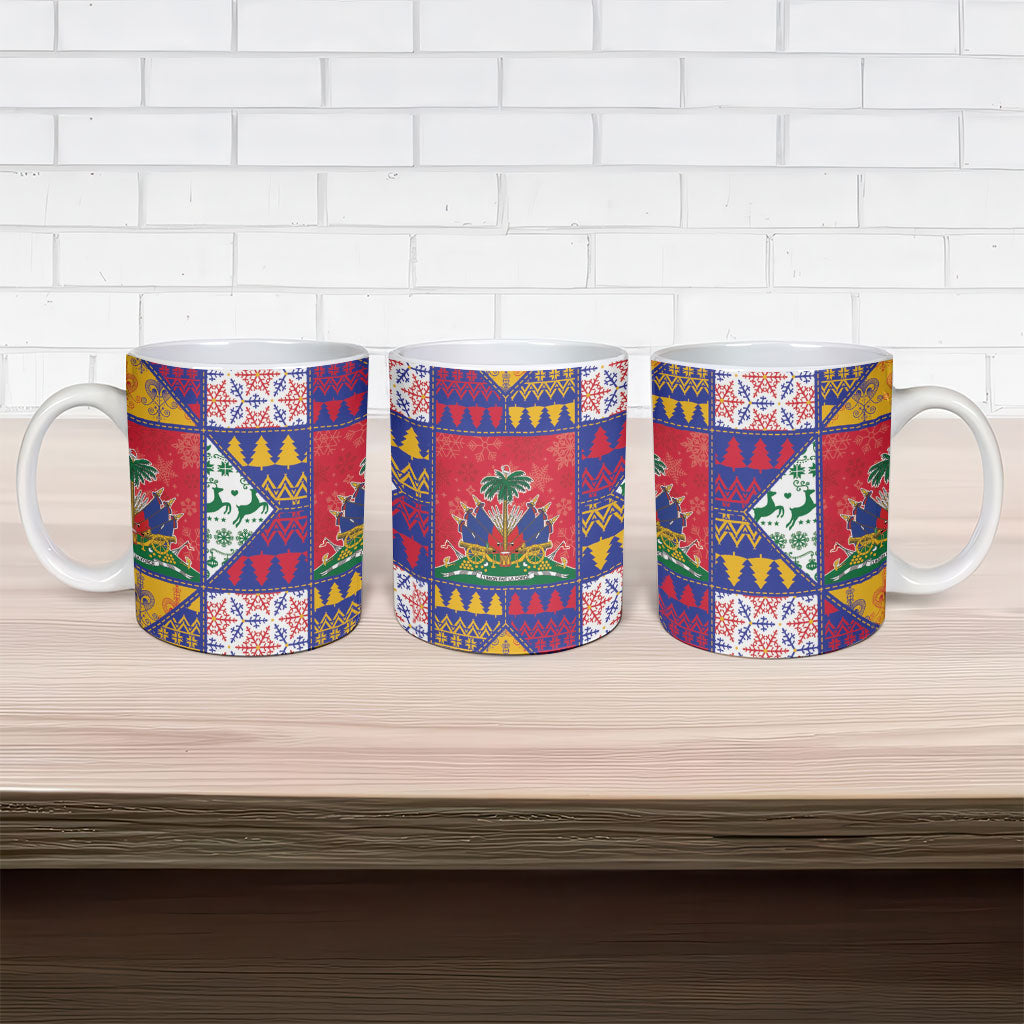 Haiti Christmas Ceramic Mug Patchwork Style