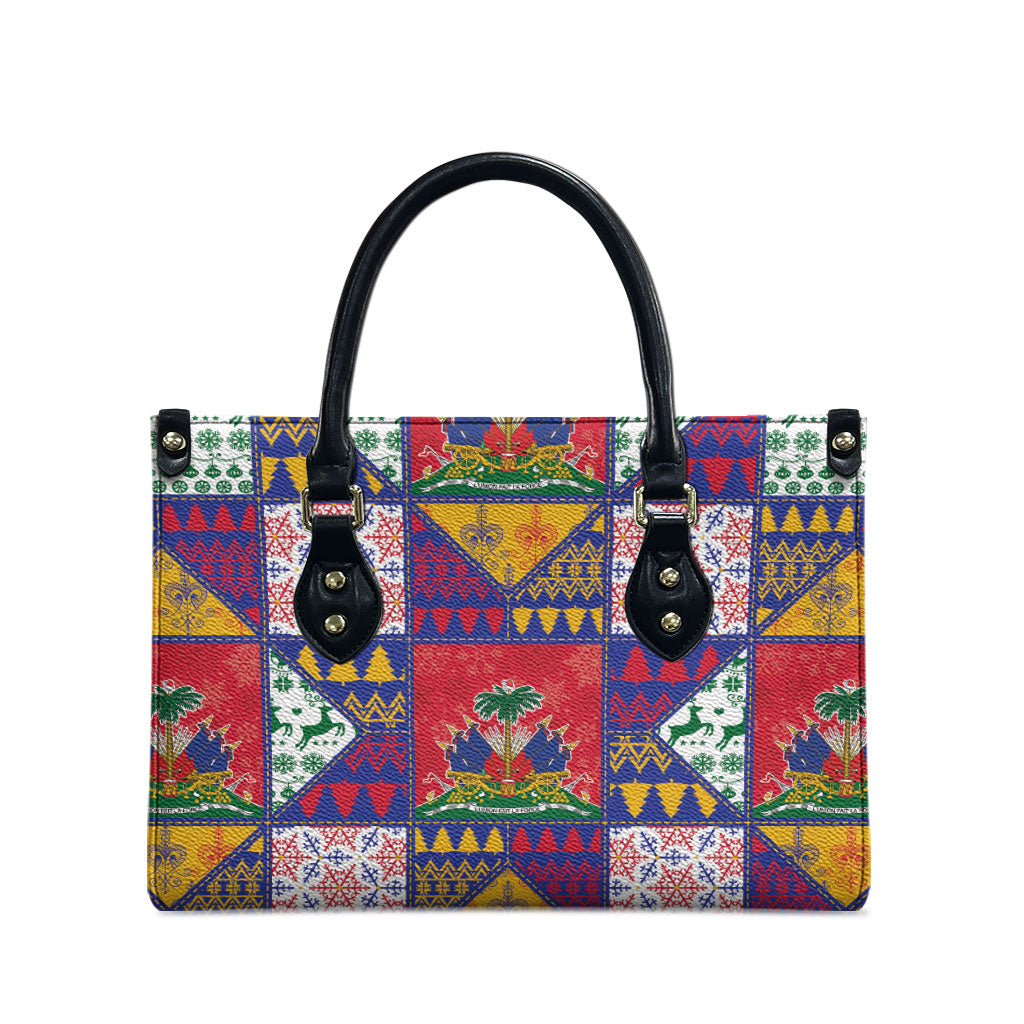 Haiti Christmas Leather Bag Patchwork Style
