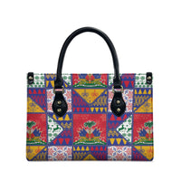 Haiti Christmas Leather Bag Patchwork Style