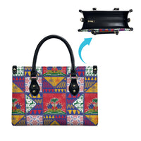 Haiti Christmas Leather Bag Patchwork Style