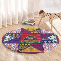 Haiti Christmas Round Carpet Patchwork Style