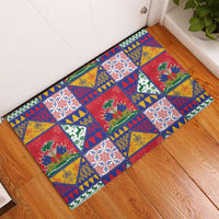 Haiti Christmas Rubber Doormat Patchwork Style