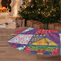Haiti Christmas Tree Skirt Patchwork Style