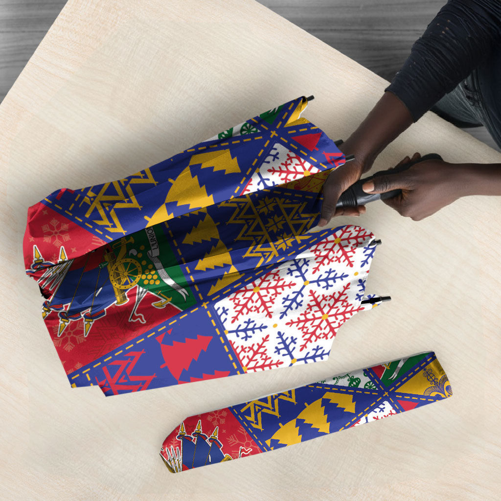 Haiti Christmas Umbrella Patchwork Style