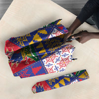Haiti Christmas Umbrella Patchwork Style