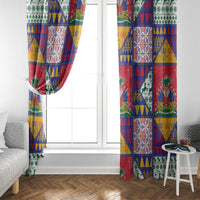 Haiti Christmas Window Curtain Patchwork Style