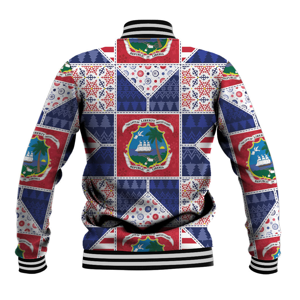 Liberia Christmas Baseball Jacket Patchwork Style