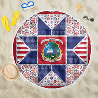 Liberia Christmas Beach Blanket Patchwork Style