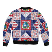 Liberia Christmas Bomber Jacket Patchwork Style