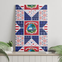 Liberia Christmas Canvas Wall Art Patchwork Style