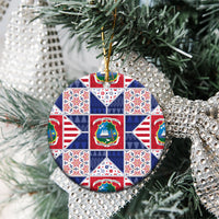 Liberia Christmas Ceramic Ornament Patchwork Style