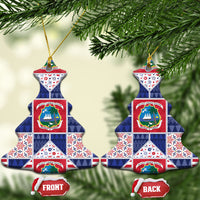 Liberia Christmas Ceramic Ornament Patchwork Style