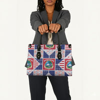 Liberia Christmas Leather Bag Patchwork Style