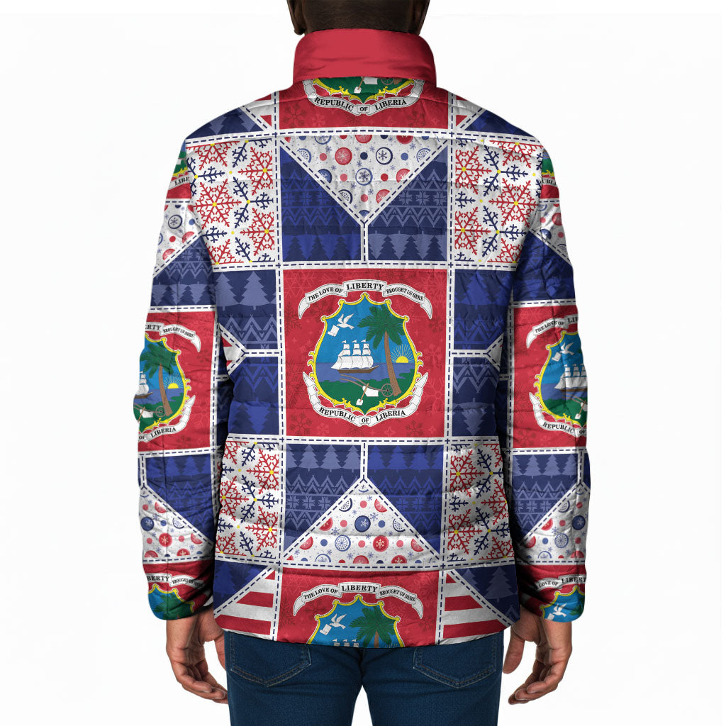 Liberia Christmas Padded Jacket Patchwork Style