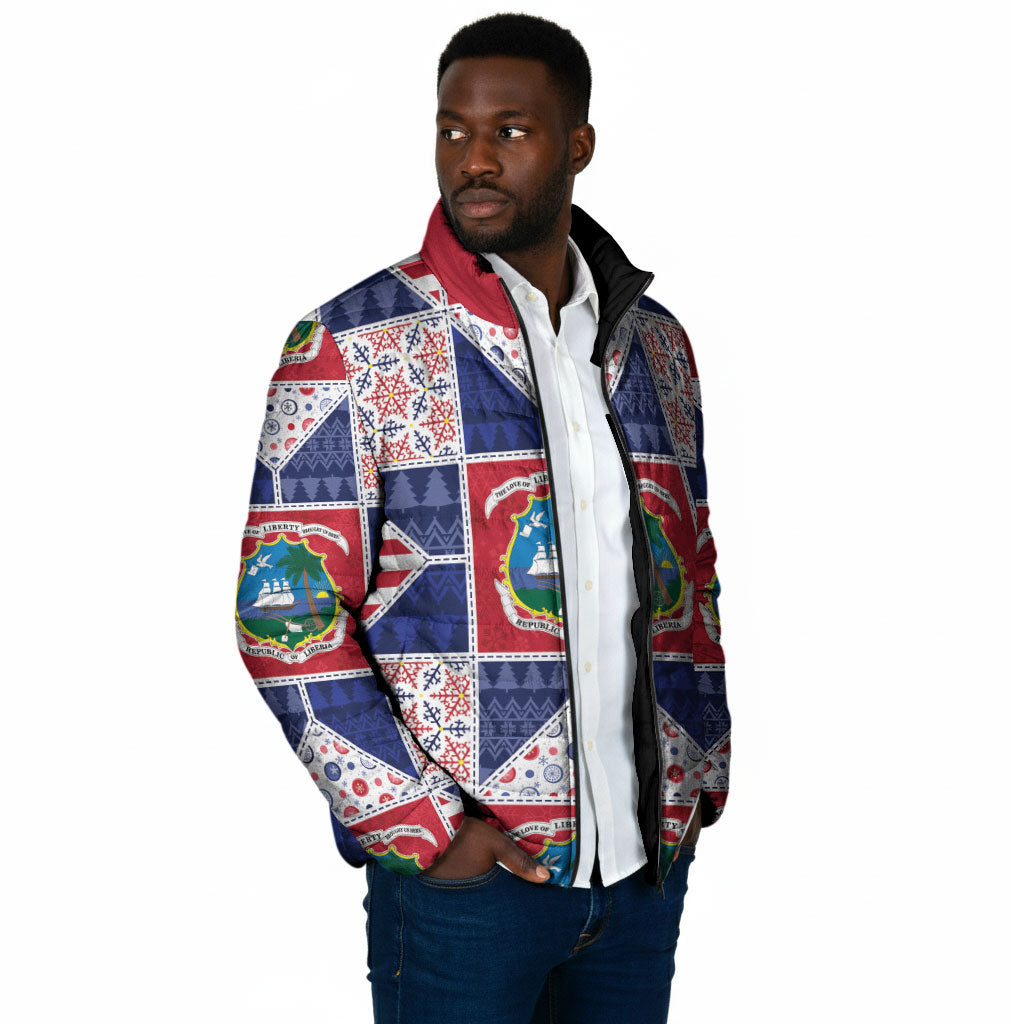 Liberia Christmas Padded Jacket Patchwork Style