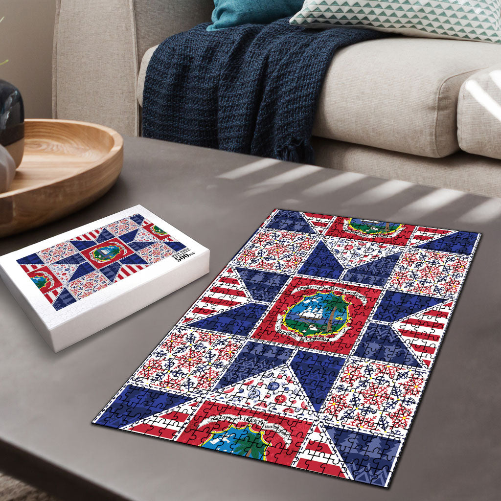 Liberia Christmas Puzzle Patchwork Style