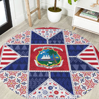 Liberia Christmas Round Carpet Patchwork Style