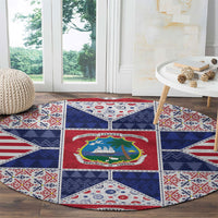Liberia Christmas Round Carpet Patchwork Style