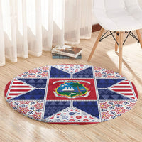 Liberia Christmas Round Carpet Patchwork Style