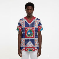 Liberia Christmas Scrub Top Patchwork Style