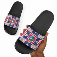 Liberia Christmas Slide Sandals Patchwork Style