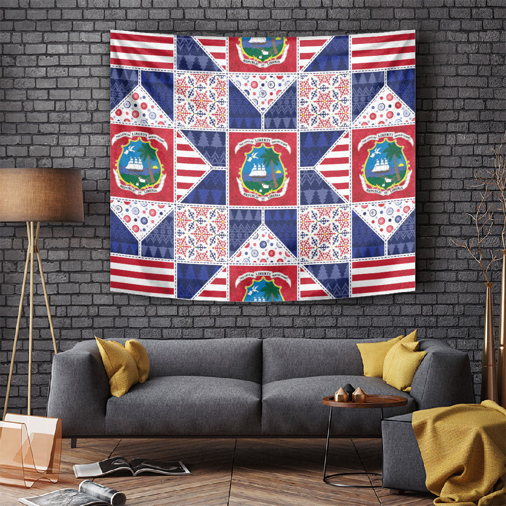 Liberia Christmas Tapestry Patchwork Style