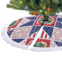 Liberia Christmas Tree Skirt Patchwork Style