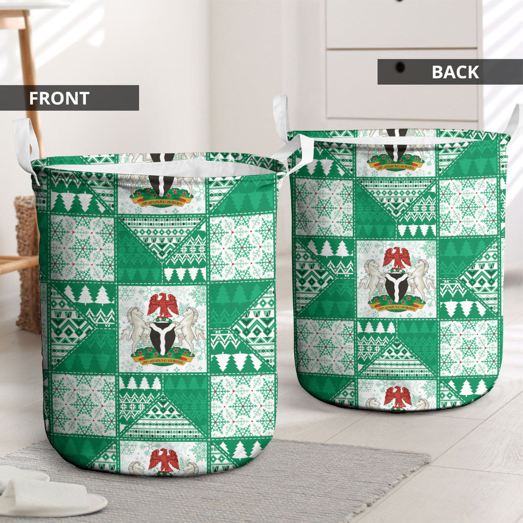 Nigeria Christmas Laundry Basket Patchwork Style