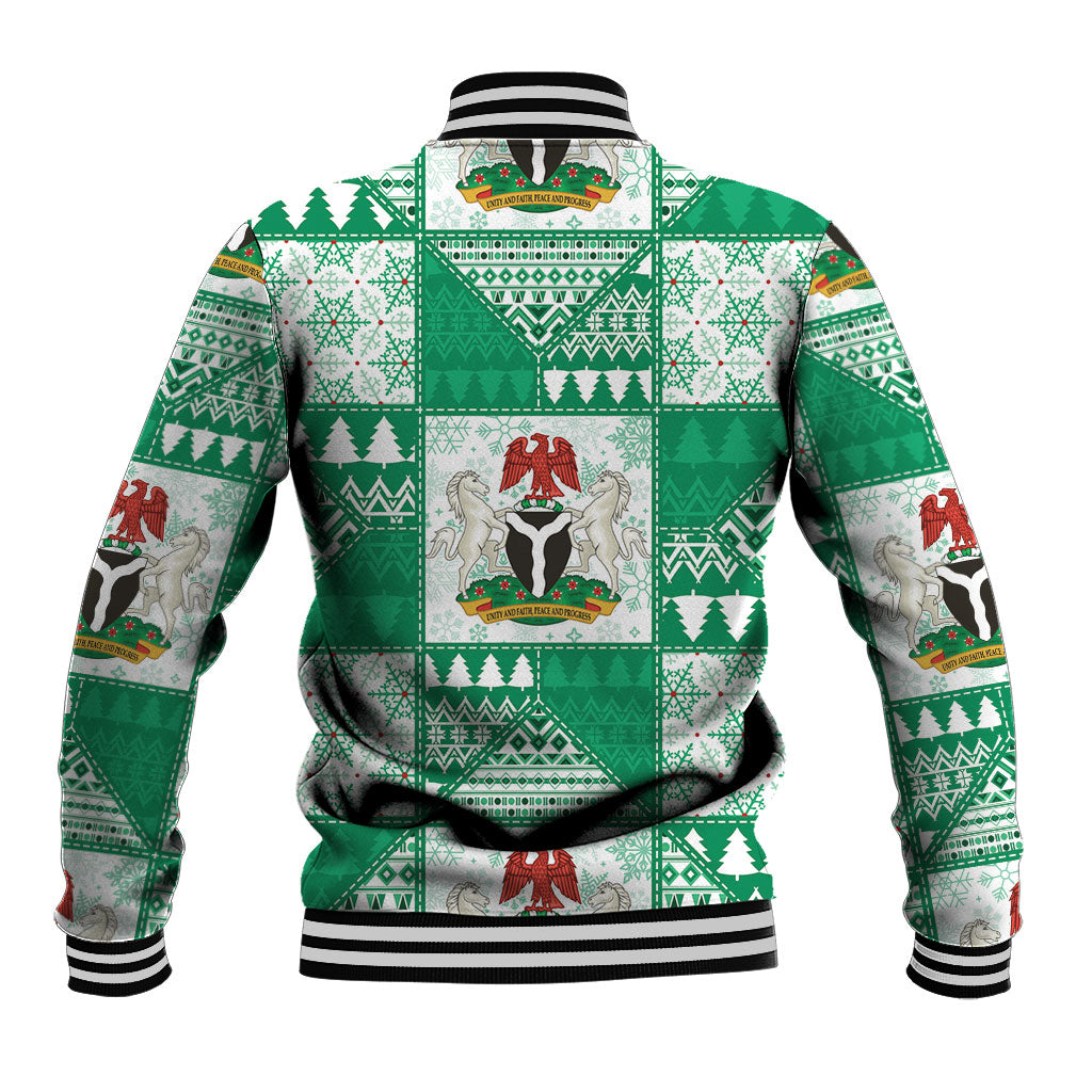 Nigeria Christmas Baseball Jacket Patchwork Style